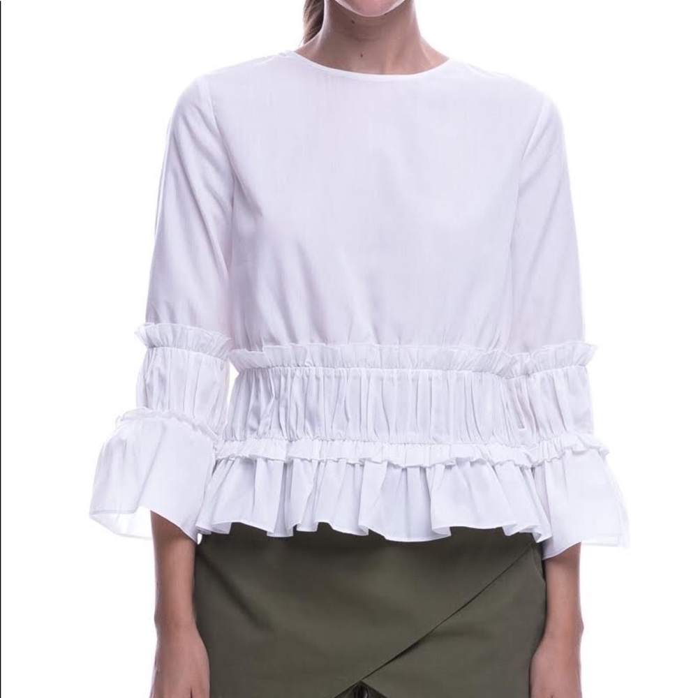 Super cute white work blouse